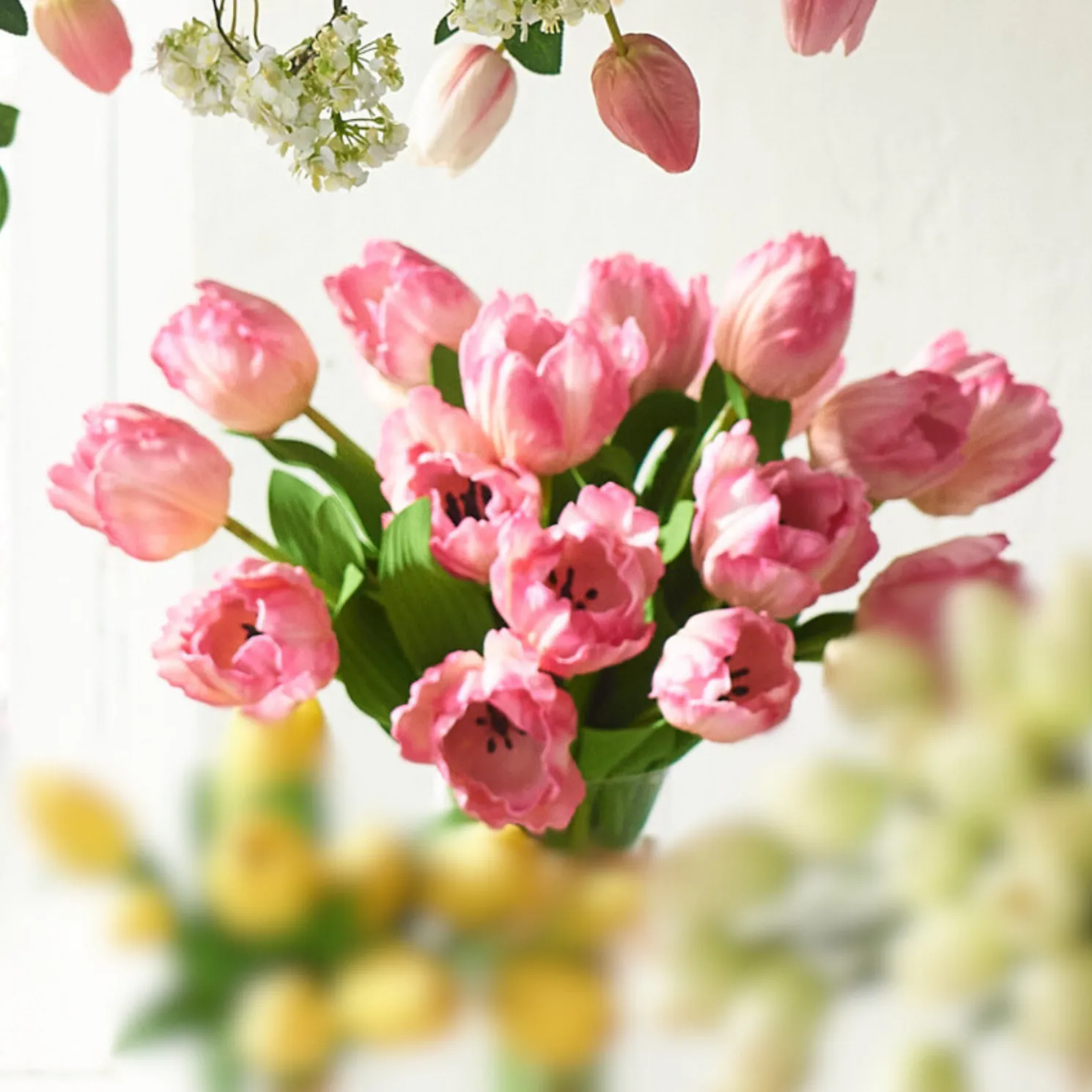 Raz 18" Real Touch Pink Tulip Bundle F4502137