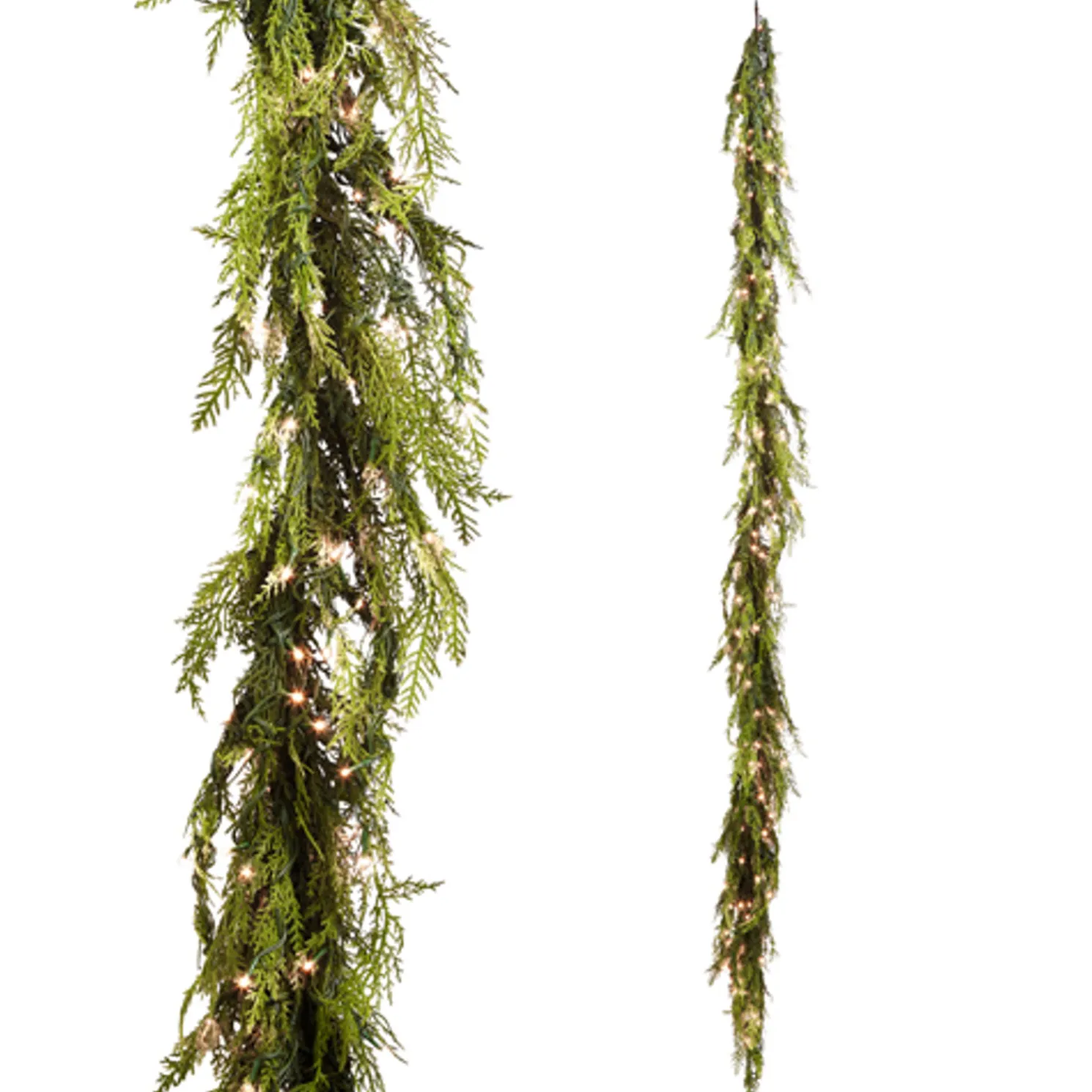Raz 9' Snake Light Real Feel Green Cedar Christmas Garland G3952038