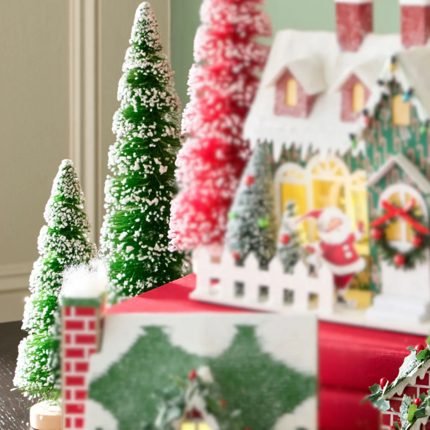 Raz 11" Spiral Green Trees Christmas Decoration 4520087