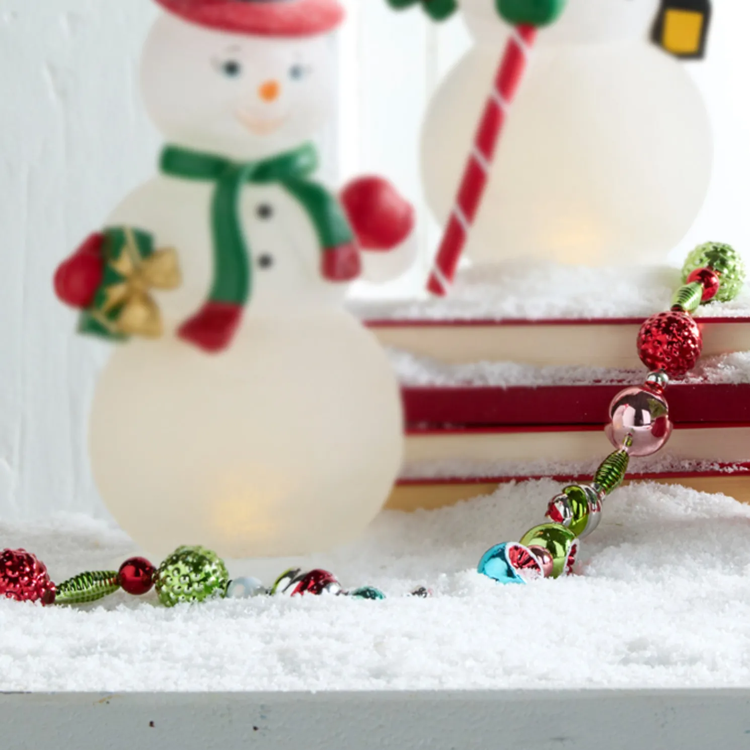 Raz 7' Vintage Glass Christmas Tree Garland G4320031