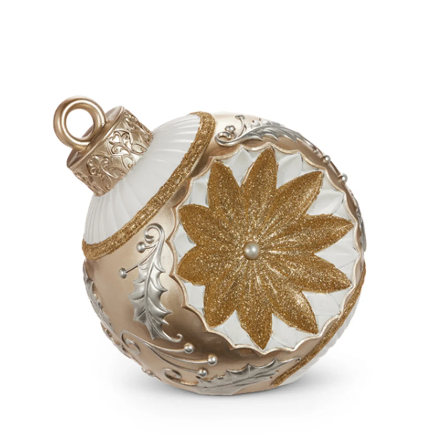 Raz 10" Vintage Gold and Silver Ornament Christmas Decor 4530500