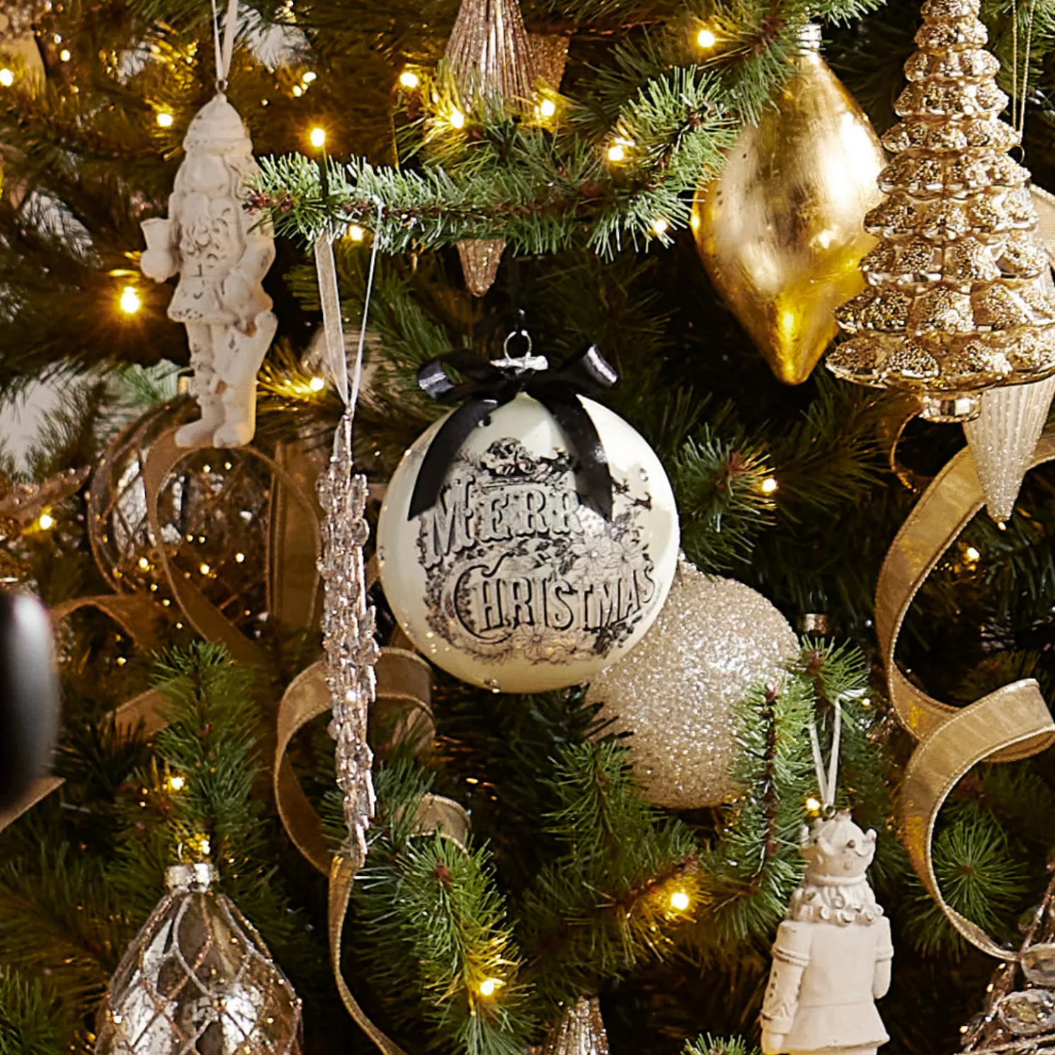 Raz 5" Vintage Merry Christmas Ball Glass Ornament 4524622