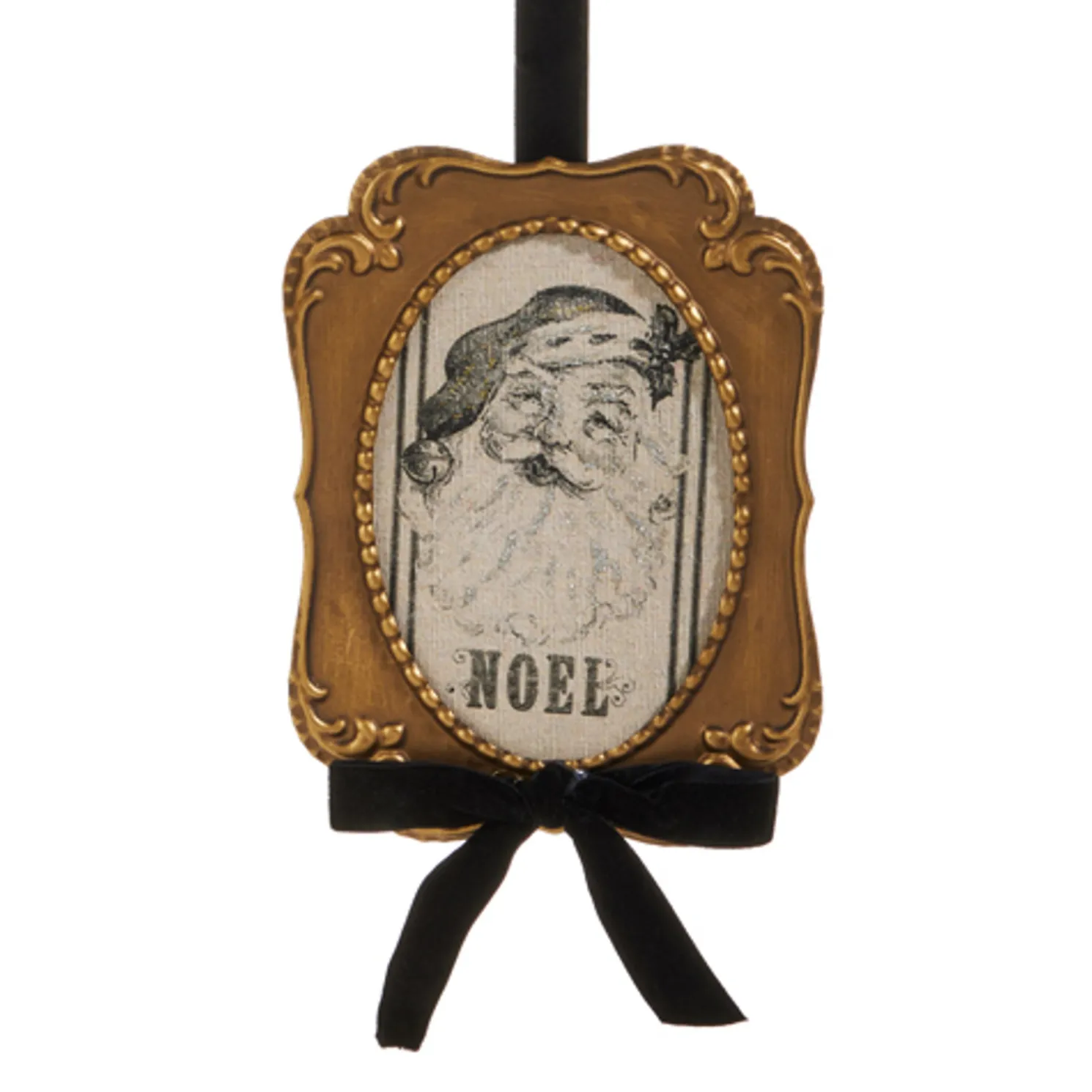 Raz 7" Vintage Santa Gazette Framed Christmas Ornament 4521360