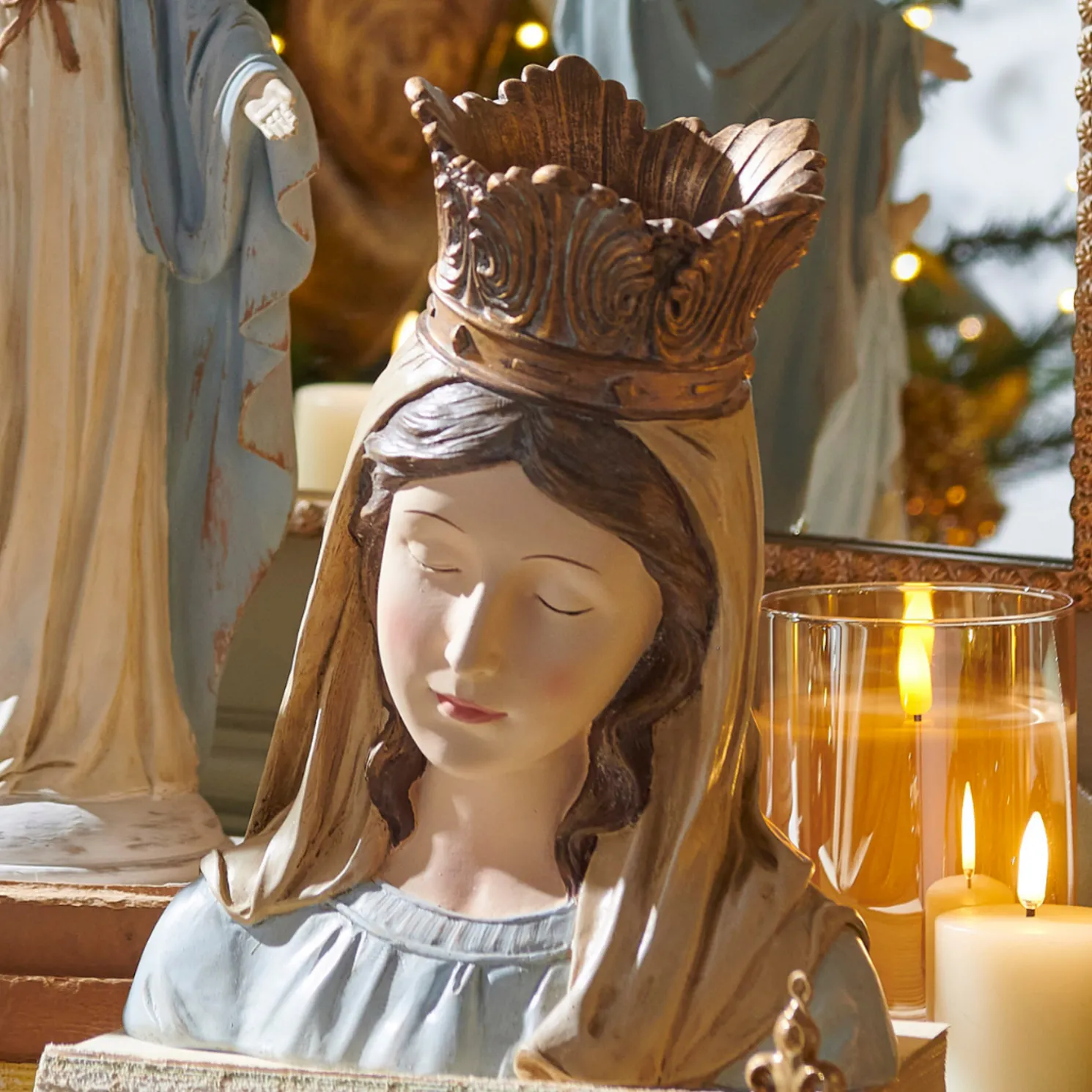 Raz 9.75" Virgin Mary Bust Christmas Figure 4411310