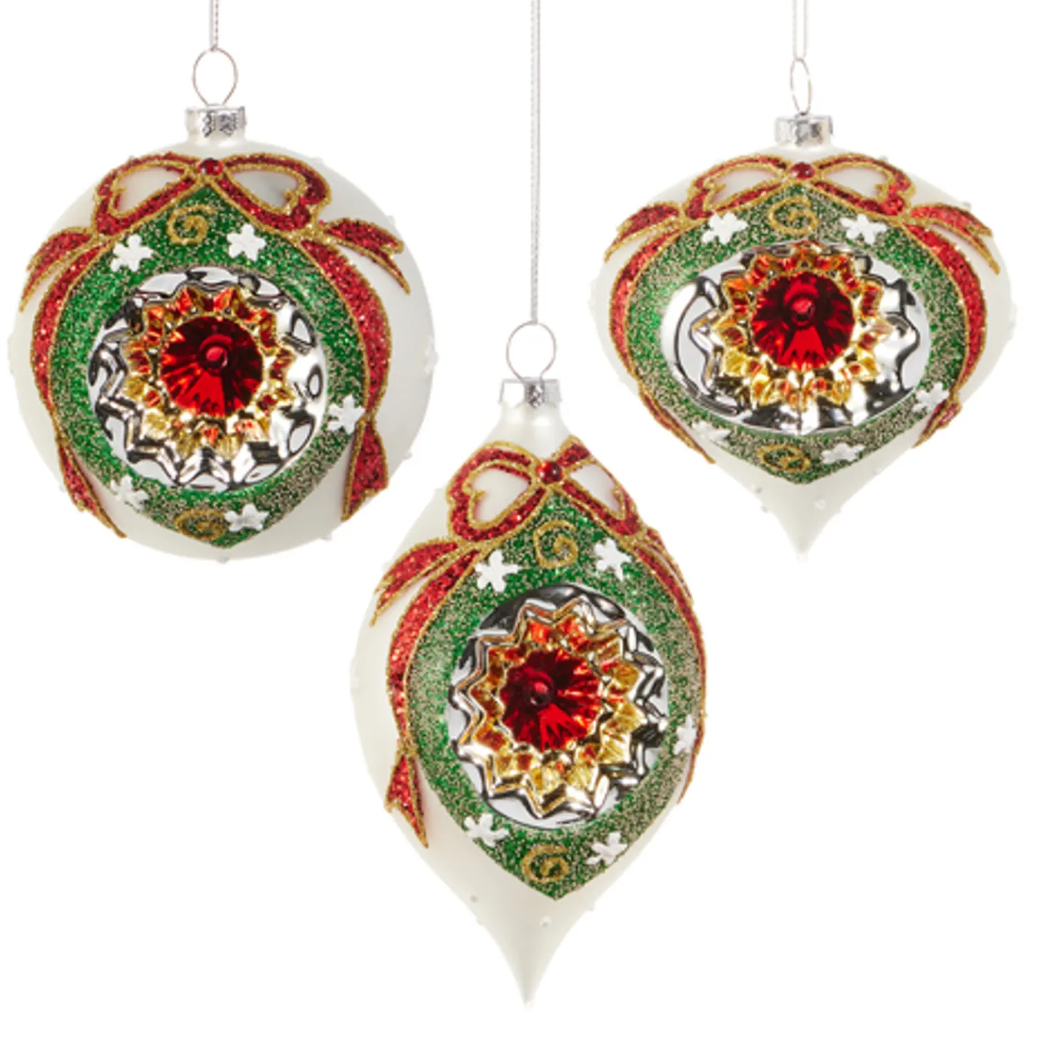 Raz 3.5" Witcheye with Bow Glass Christmas Ornament 4520910