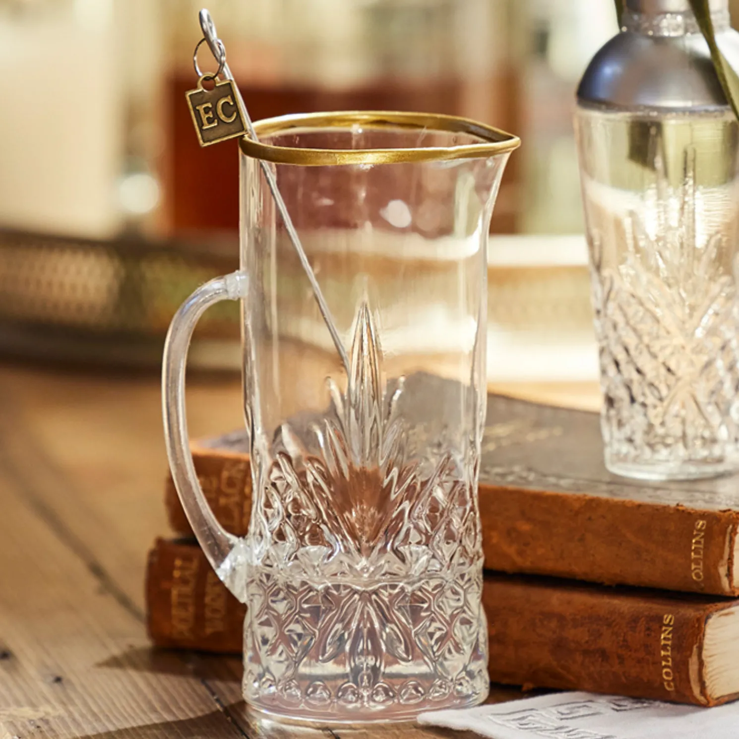 Raz Eric Cortina 6.25" Martini Pitcher Glass Christmas Ornament 4353136