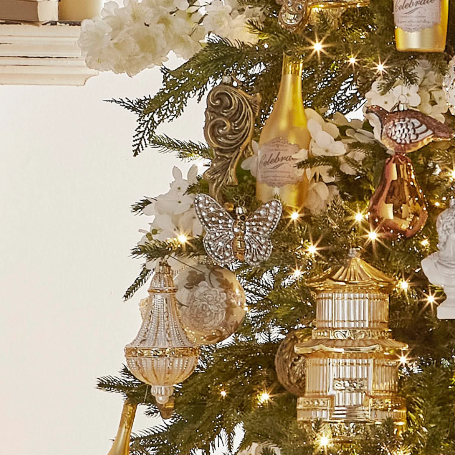 Raz Eric Cortina 4.25" Jeweled Butterfly Glass Christmas Ornament 4453147