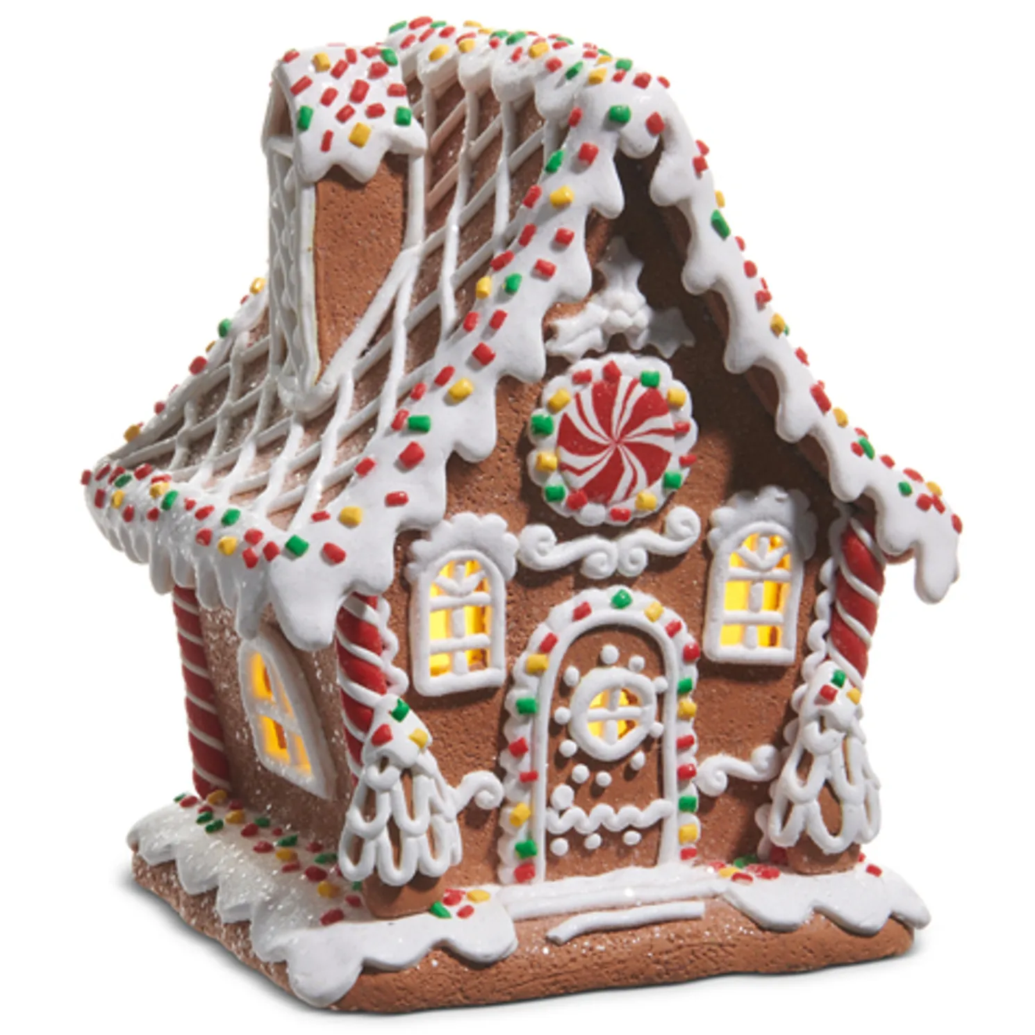 Raz Lighted Sprinkle Gingerbread House Christmas Decoration