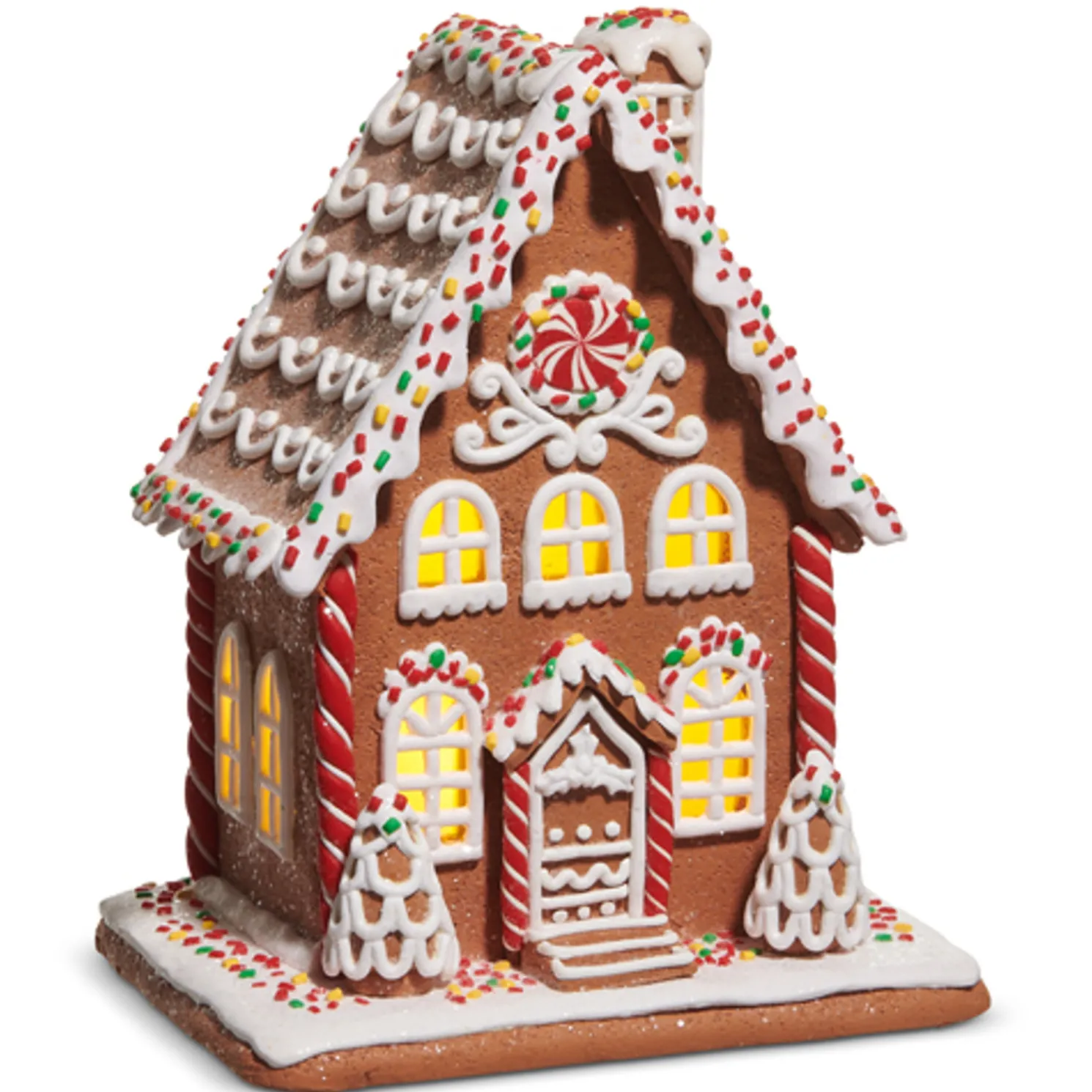 Raz Lighted Sprinkle Gingerbread House Christmas Decoration