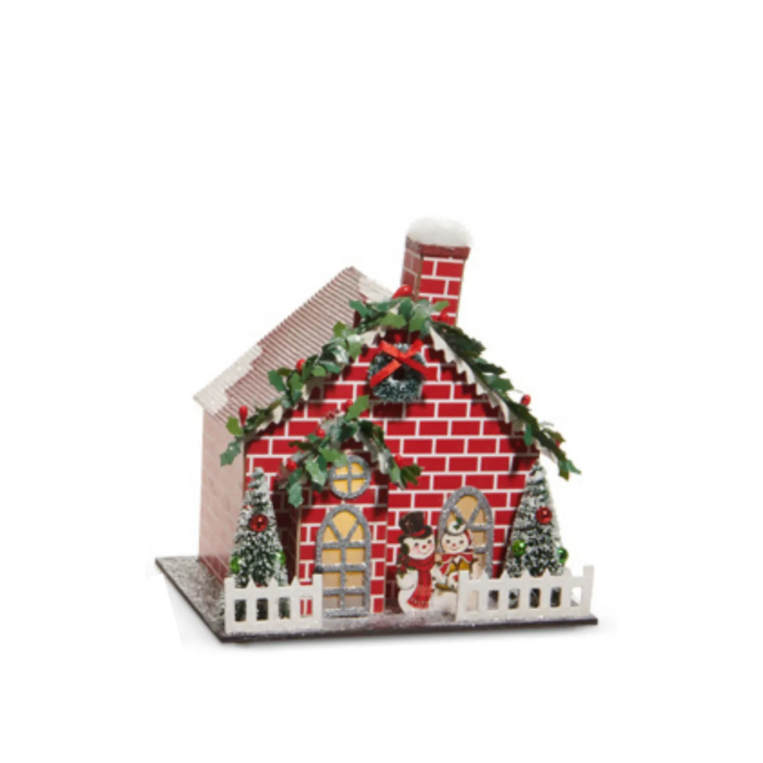 Raz Lighted The Magic of Christmas Candy Cane House or Brick House
