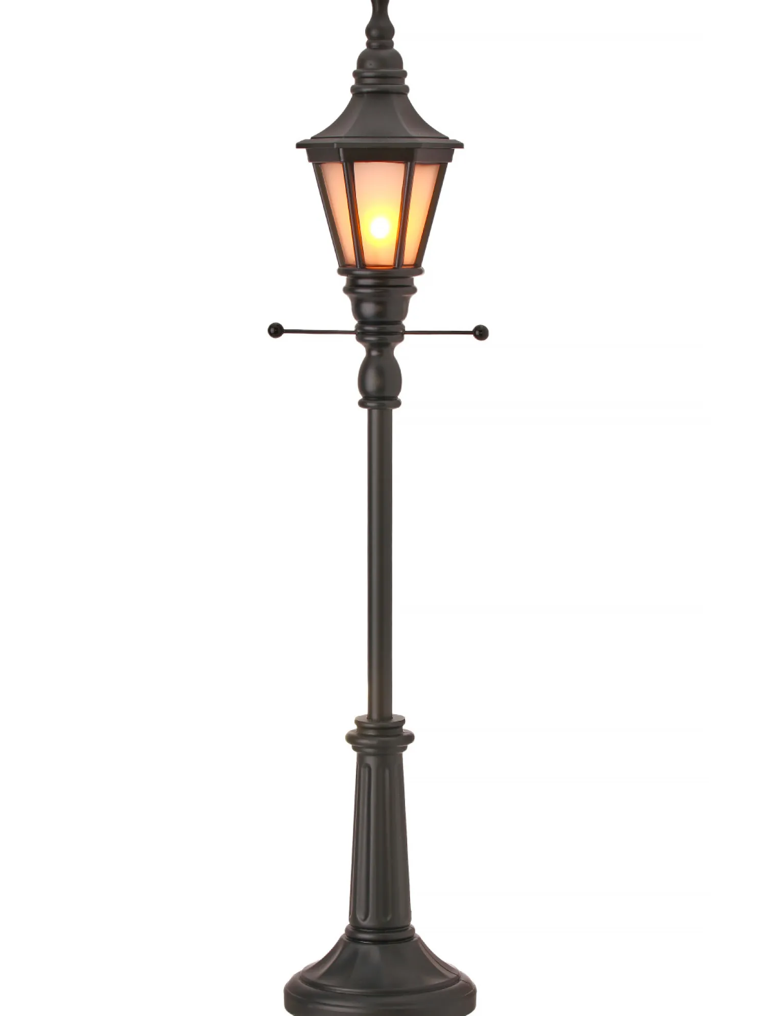 Regency 24" LED Lighted Battery Operated Black Standing Lamp Post MTX74711